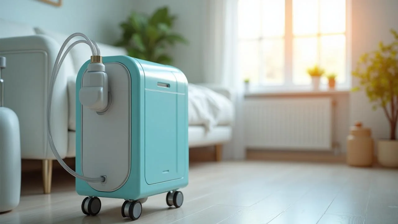 Home oxygen concentrator unit